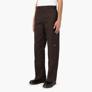 Dickies -MENS DOUBLE KNEE TWILL PANT LOOSE (85283)-DARK BROWN