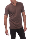 12 BROWN V-NECK S/S