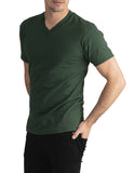 13 FOREST GREEN V-NECK S/S