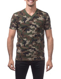 29 GREEN CAMO V-NECK S/S