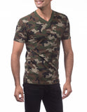 29 GREEN CAMO V-NECK S/S