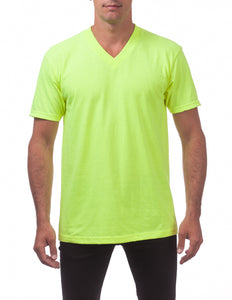 17 SAFETY GREEN V-NECK S/S