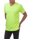 17 SAFETY GREEN V-NECK S/S