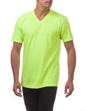 17 SAFETY GREEN V-NECK S/S