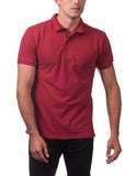 19 BURGUNDY POLO S/S