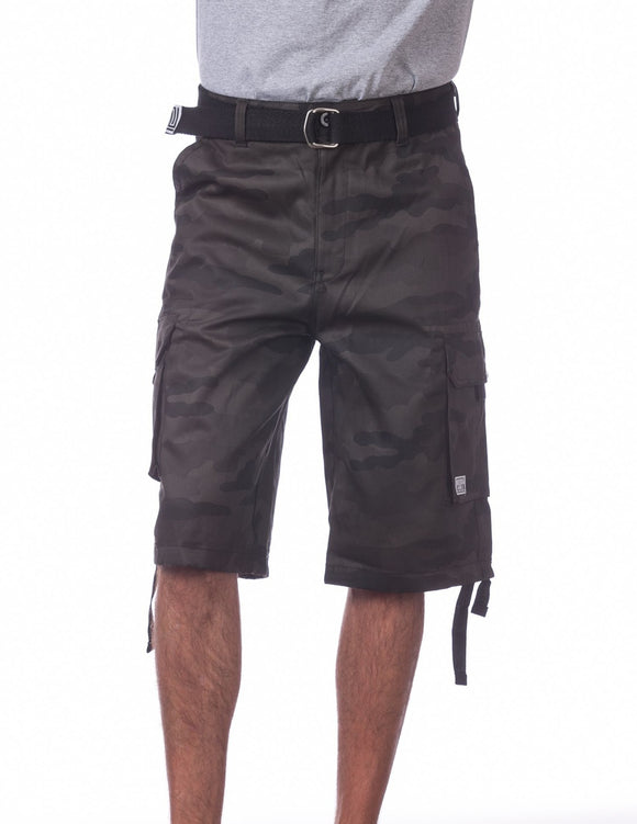 34 BLACK CAMO TW-CARGO SHORTS